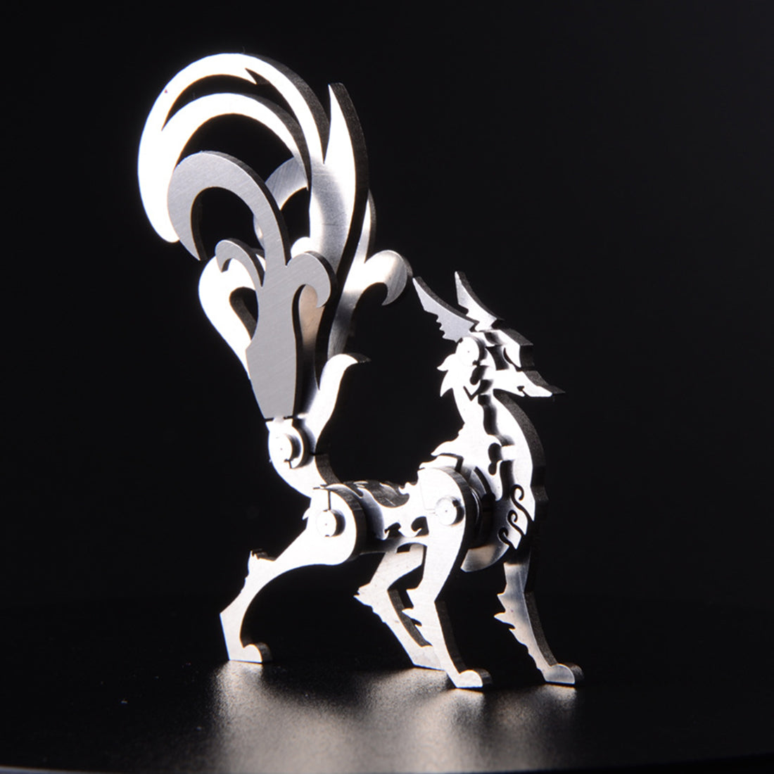 3D Puzzle DIY Model Kit Detachable Jigsaw Nine-tailed Fox Metal Games - enginediy