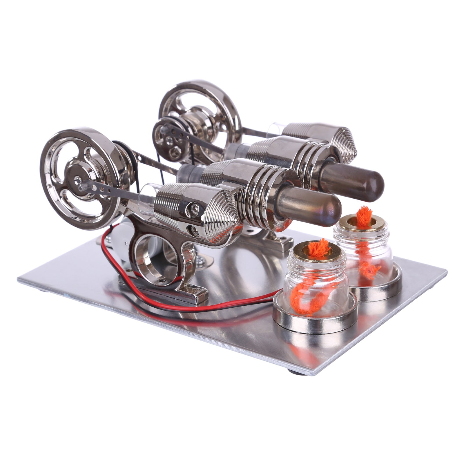 ENJOMOR Stirling Engine Model Generator with Bulb and Voltage Digital Display Meter - STEM Toy