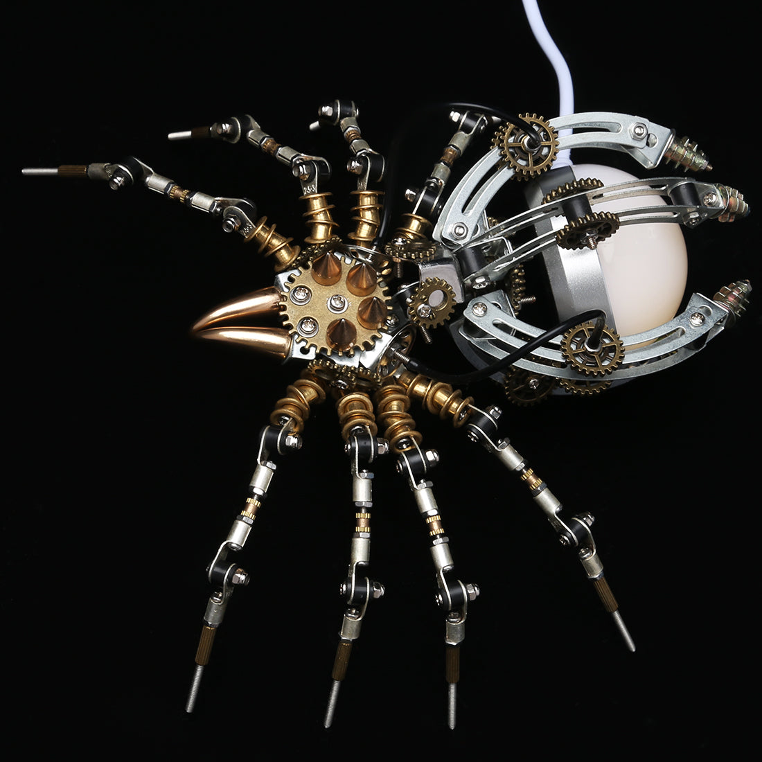 512PCS Metal DIY Assembly Toys Mechanical Spider with Lamp