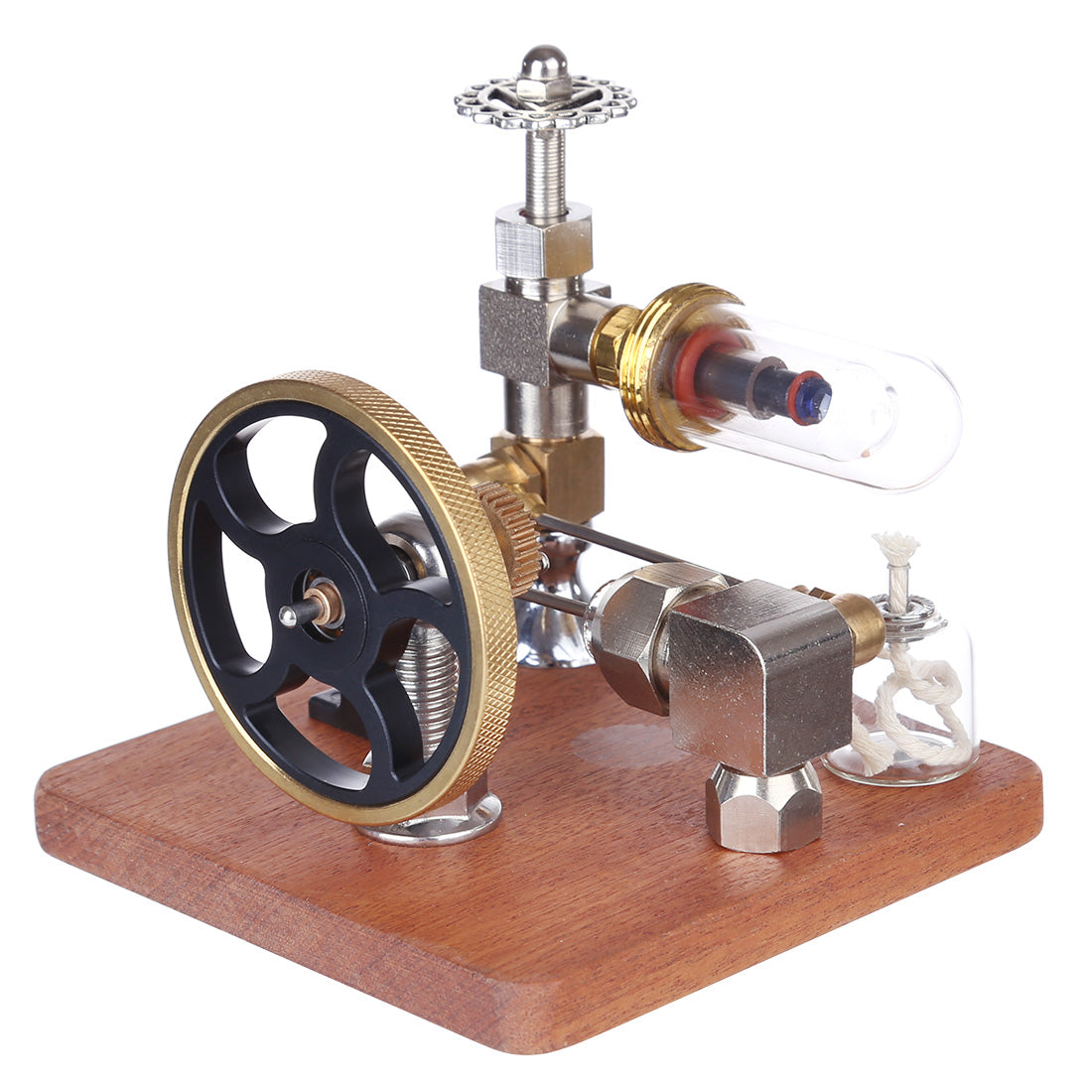 ENGINEDIY Stirling Engine Model with Vertical Flywheel Speed Adjustable | Science Experiment Engine - enginediy