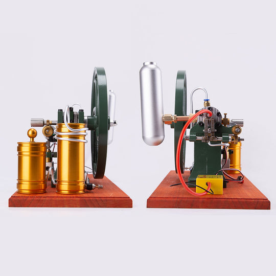 RETROL Horizontal Mill Engine Stationary Steam Engine Hot-bulb Engine Look 4-Stroke Water-cooling Gasoline Engine IC Engine Model