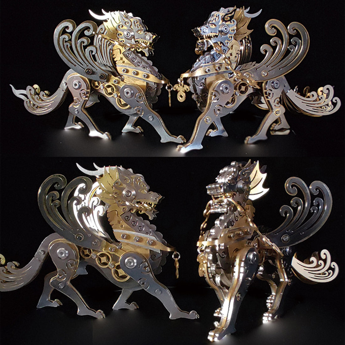 3D Metal Puzzle Mechanical Pixiu Model DIY Assembly