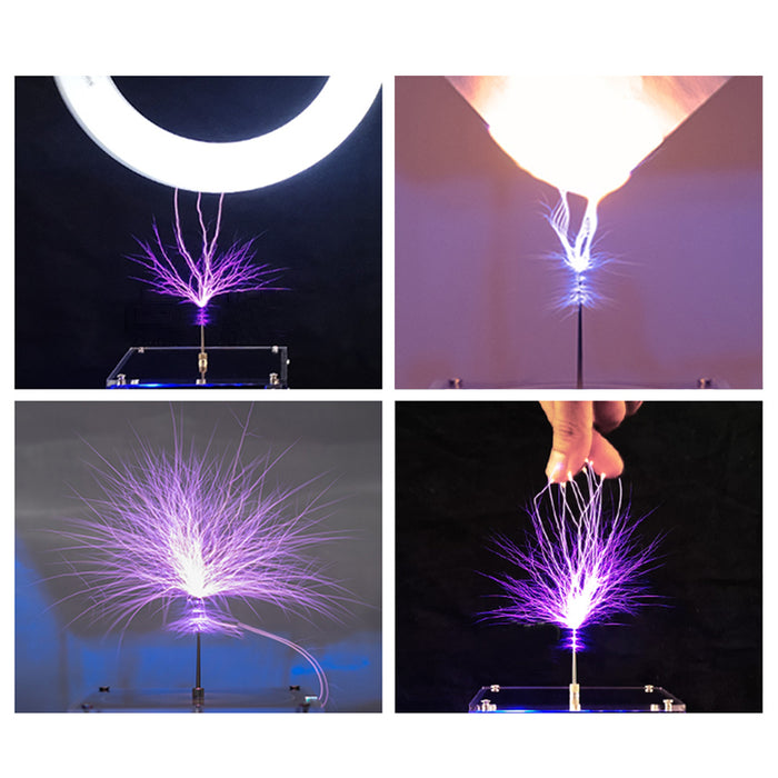 10 Cm Solid State Music Tesla Coil Artificial Lightning Desktop Toy For  unisex-adult Electric Power Wireless Transmission Model Science Experiment