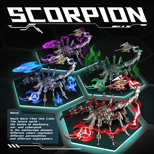 CHUO 3D Metal Puzzle Mechanical Scorpion Model Kits, 200 Pieces 3D  Stainless Steel Puzzle Jigsaw DIY Assembly Steampunk 3D Puzzle Metal Model  Kits to