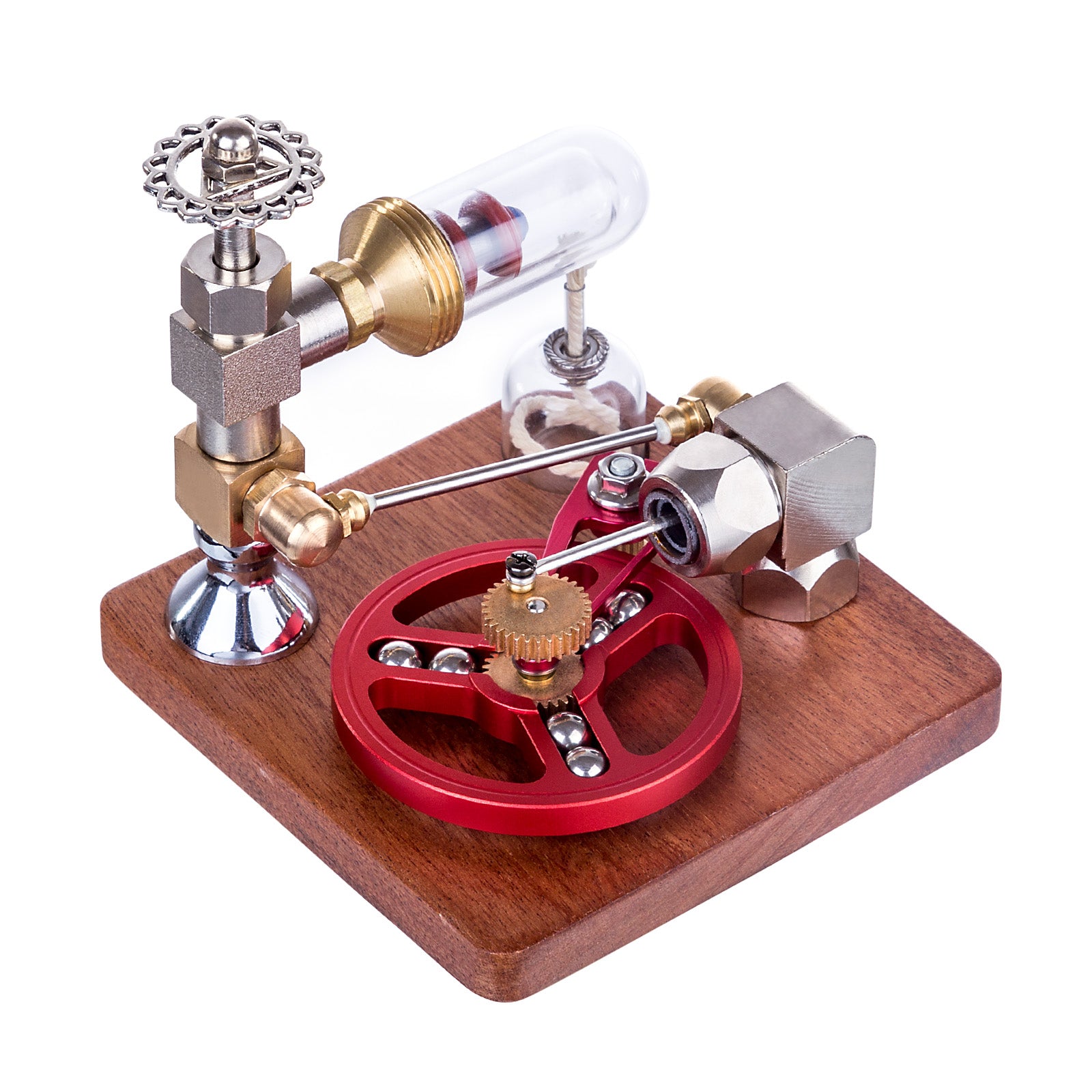 ENJOMOR Speed-Controlled Single Cylinder Stirling Engine Model with Ball Bearing Flywheel - STEM Toys