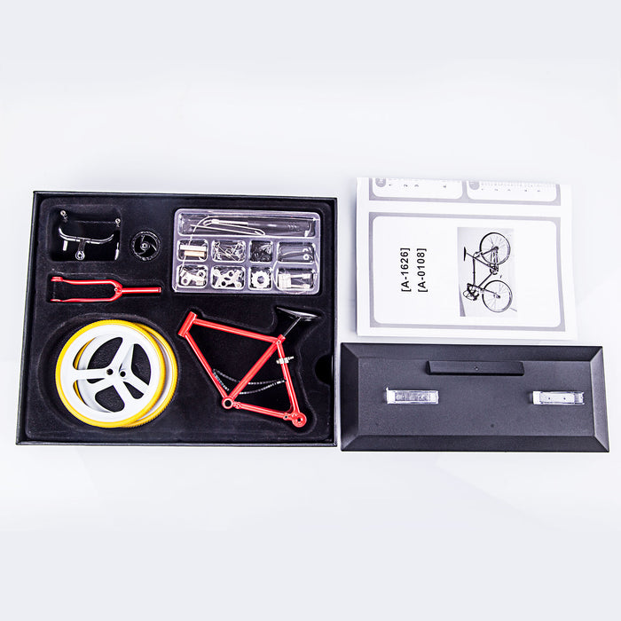 Assembly Bicycle Toy Metal Simulation Road Bike DIY Model Kit 90Pcs