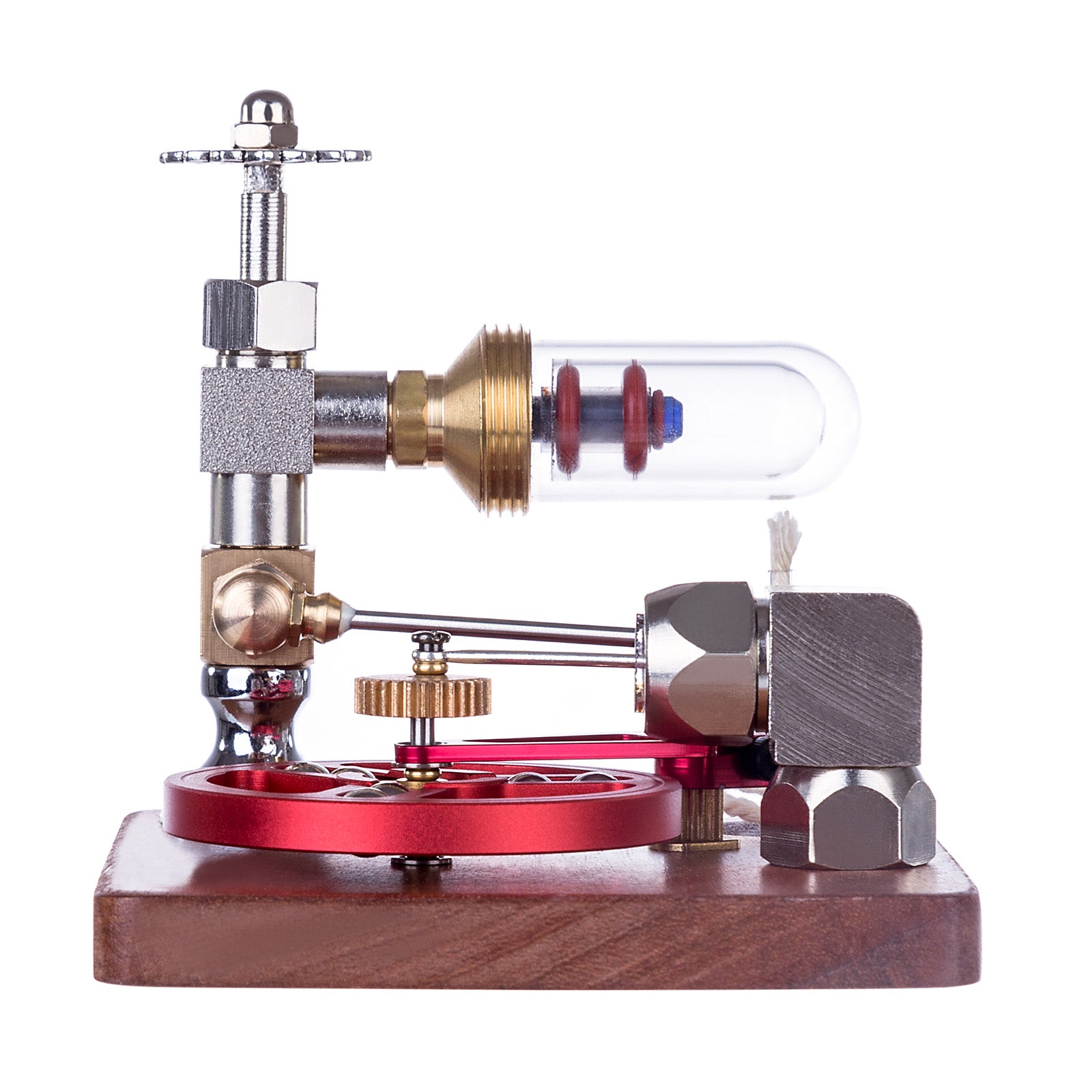 ENJOMOR Speed-Controlled Single Cylinder Stirling Engine Model with Ball Bearing Flywheel - STEM Toys