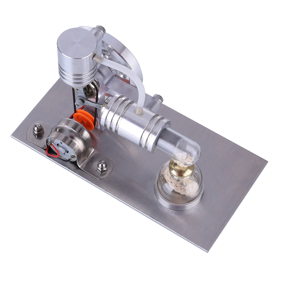 L-shape Stirling Engine Model with USB Connector and Night Light