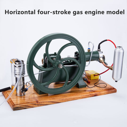 RETROL Horizontal Mill Engine Stationary Steam Engine Hot-bulb Engine Look 4-Stroke Water-cooling Gasoline Engine IC Engine Model