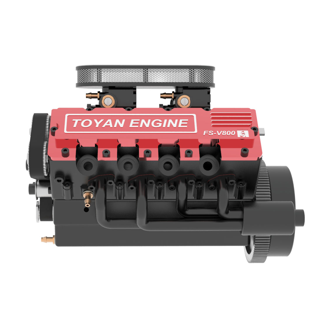 TOYAN & HOWIN V8 Engine FS-V800G 1/10 28cc Gasoline Engine with Starter Kit - Build Your Own V8 Engine - V8 Engine Model Kit That Works