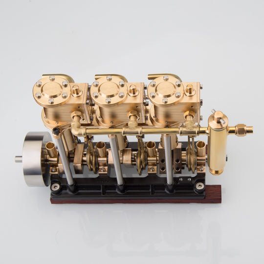 KACIO LS3-13S Steam Engine 3-cylinder Reciprocating Engine with Oil Cup Reverse Rotation Steam Model Boat