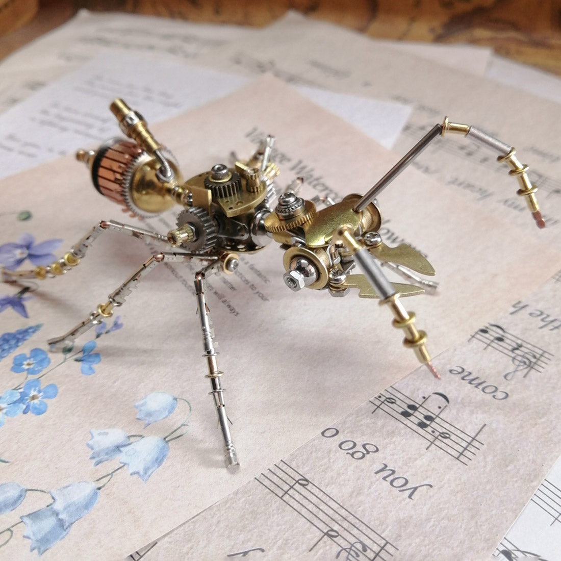 3D Metal Mini Ant Puzzle Steampunk DIY Assembly Model Kit 190PCS