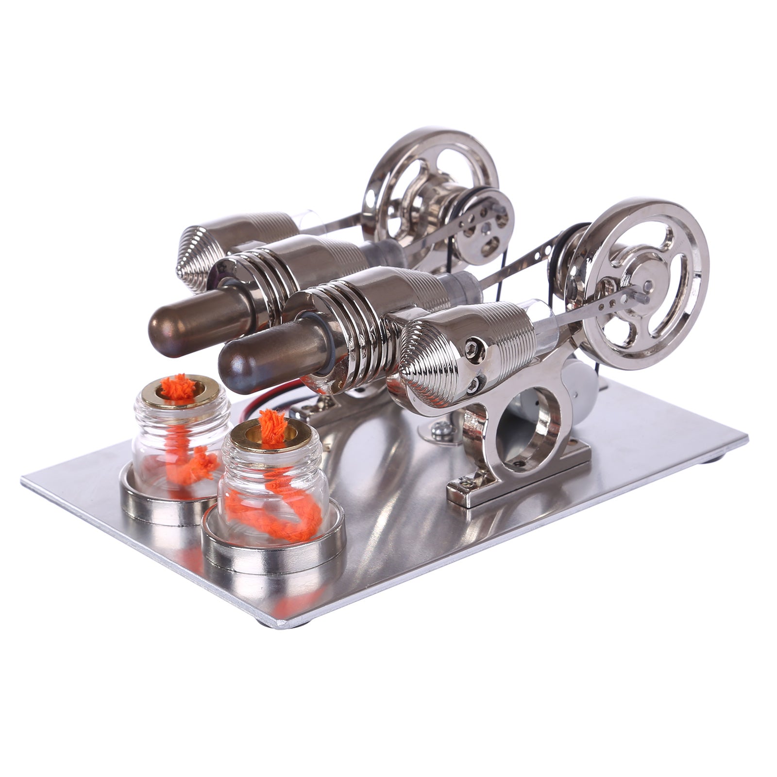 ENJOMOR Stirling Engine Model Generator with Bulb and Voltage Digital Display Meter - STEM Toy