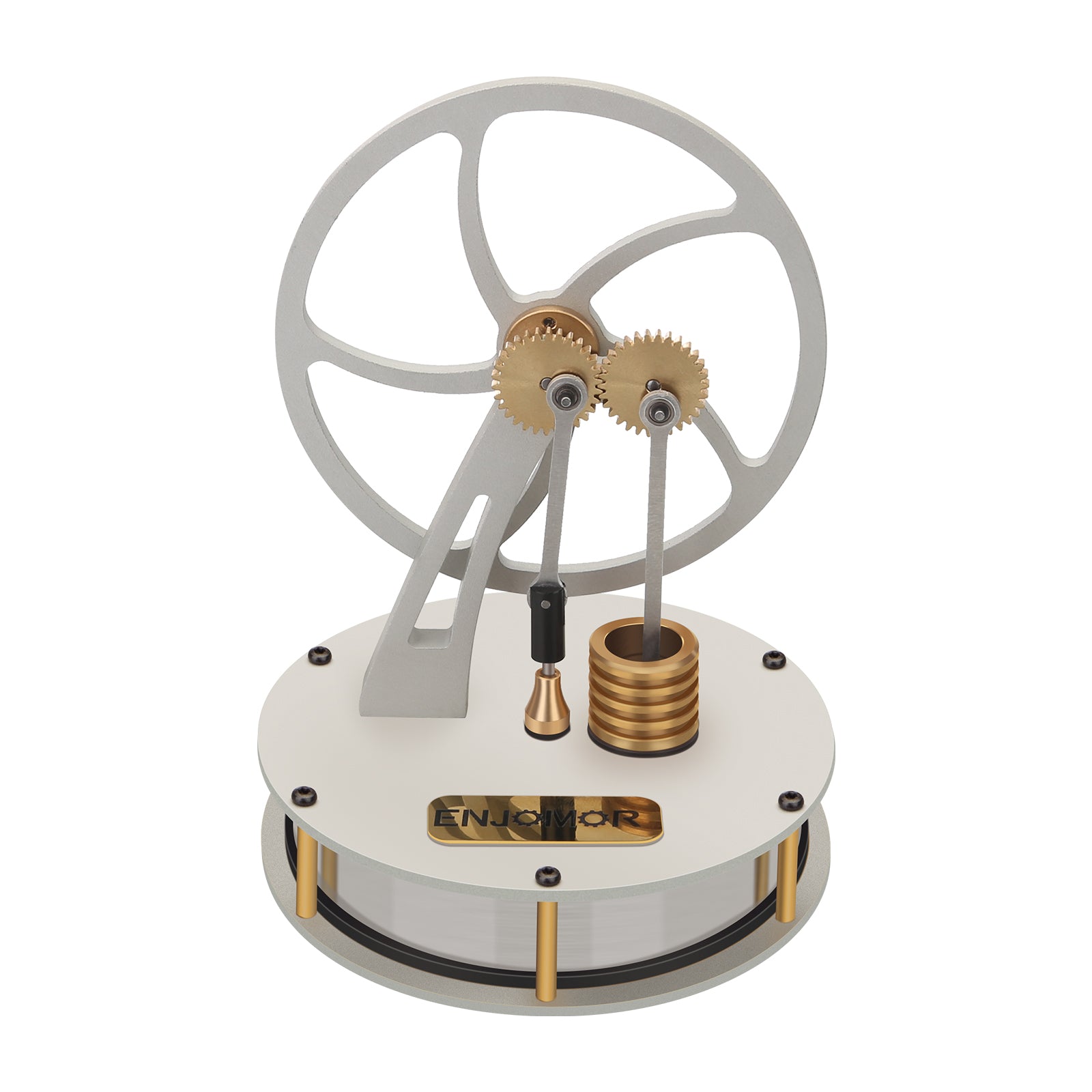 ENJOMOR  Stirling Engine Metal Low Temperature Difference LTD Coffee Engine Gear Transmission Heat Engine Model