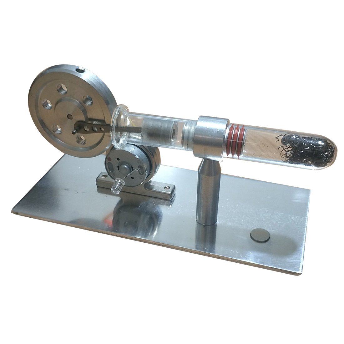 Single Cylinder Stirling Engine Experimental Generator Model