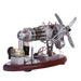 16 Cylinder Swash Plate Stirling Engine Generator Model with LED and Voltage Digital Display Meter