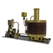 Mini Single-cylinder Steam Engine Set with Boiler for 50-100cm Model Ship - enginediy