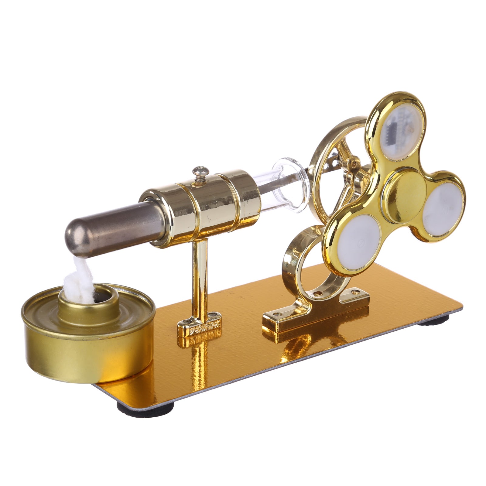 Stirling Engine Model with Luminous Gyroscope Physical Experiment Sterling Engine Creative Gift