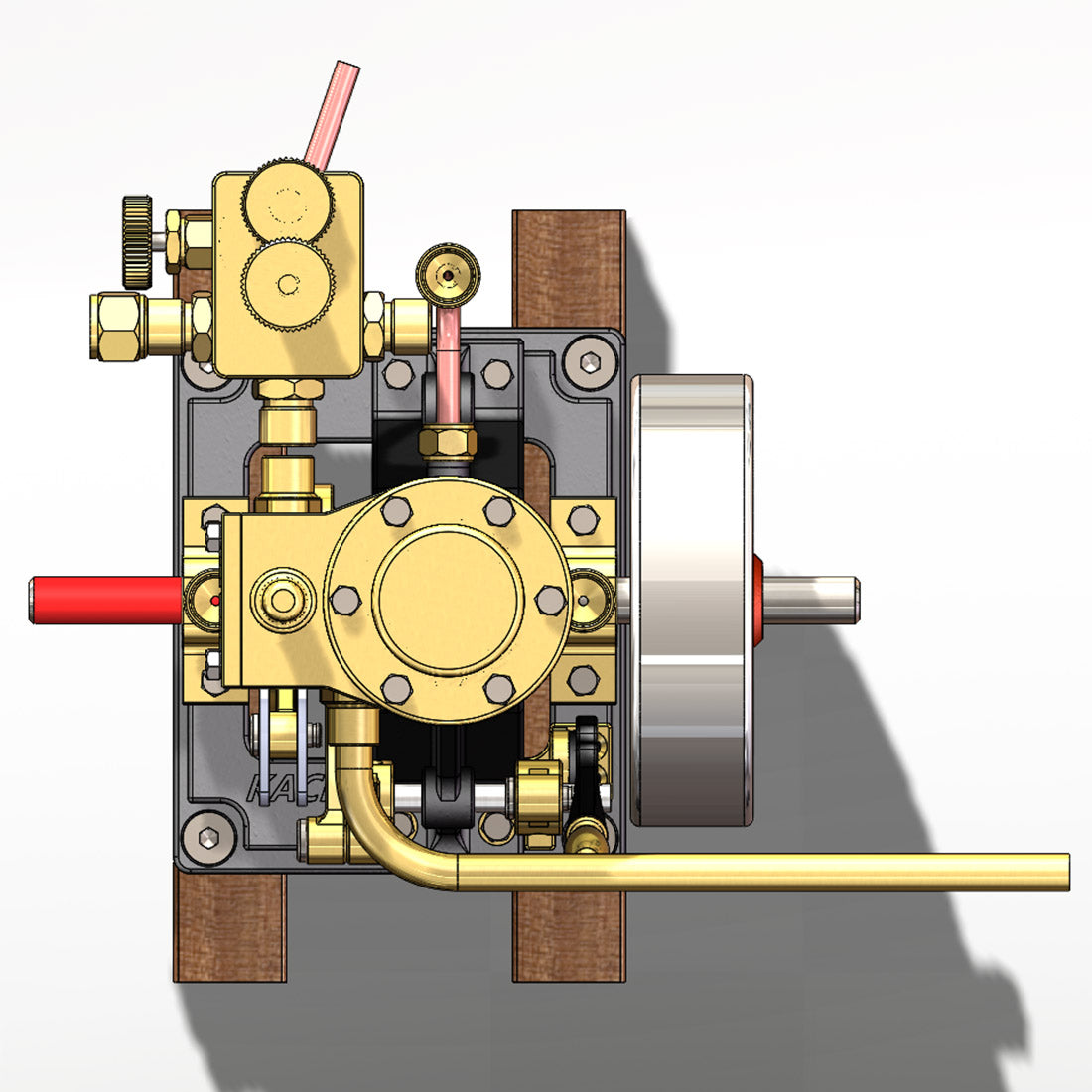 KACIO LS1-14 Single Cylinder Reciprocating Steam Engine Model for Model Ship Model Boat Above 60cm