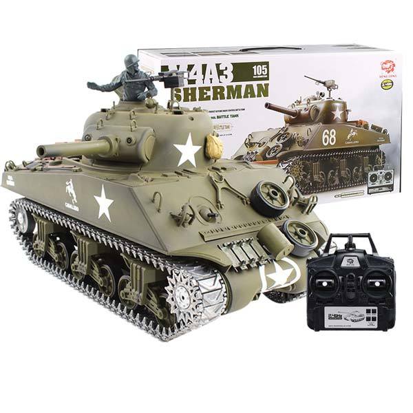 landing Dårlig skæbne lys s RC Tanks that Shoot BBS Metal M4A3 Sherman Tank with Smoke & Sound–  EngineDIY