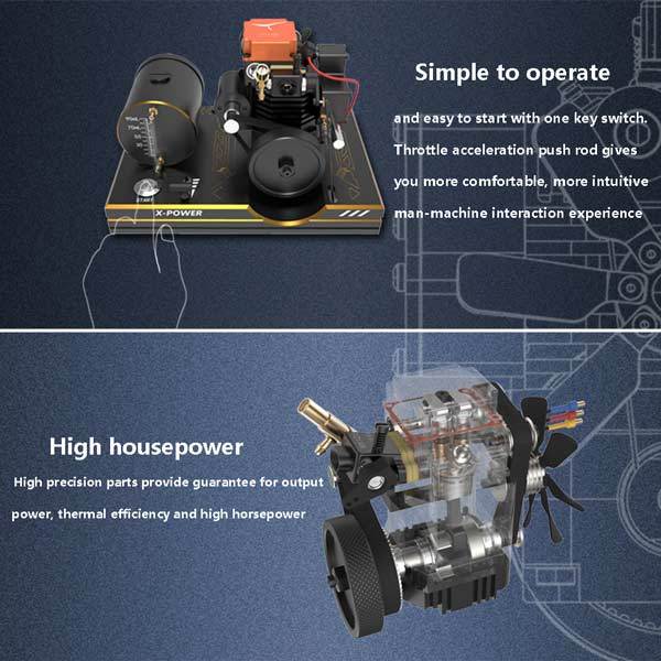 Toyan Engine FS-S100AC DIY RC Engine Building Kit Set with Toyan Base (All Start Kit Included) - enginediy