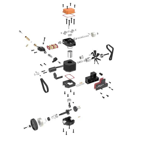 Toyan Engine FS-S100AC DIY 4 Stroke RC Engine - Build Your Own RC Engine -130Pcs - enginediy