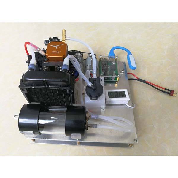 Toyan Engine FS-S100 Water-Cooled Nitro-Methanol Generator Set with Water Pump Radiator Thermometer - enginediy