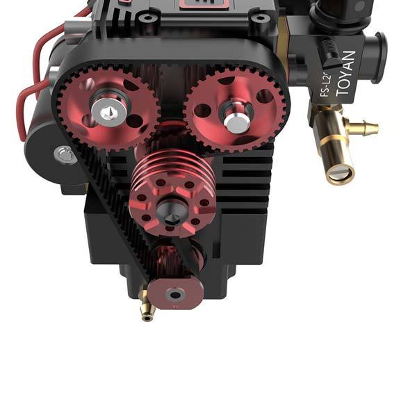 TOYAN FS-L200 Engine 2 Cylinder Four Stroke Nirto RC Engine Model Compatible With 1: 10 1: 12 1: 14 RC Car Vehicle RC Truck RC Boat - enginediy