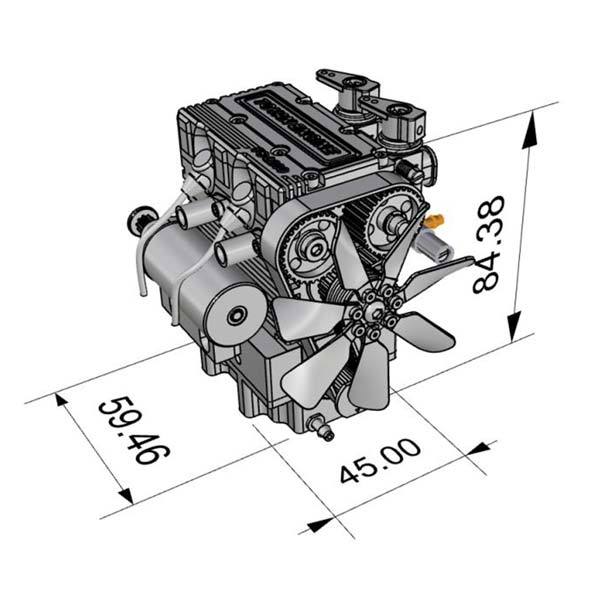 TOYAN FS-L200 Engine 2 Cylinder Four Stroke Nirto RC Engine Model Compatible With 1: 10 1: 12 1: 14 RC Car Vehicle RC Truck RC Boat - enginediy