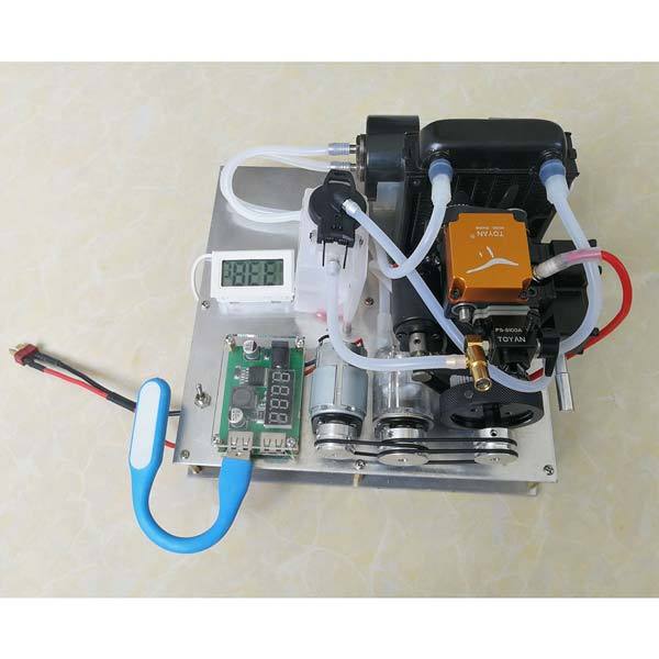 Toyan FS-S100G Water-Cooled Nitro-Methanol Gas Generator Set with Water Pump Radiator - enginediy