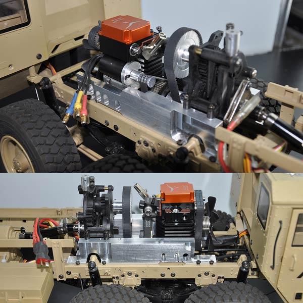 Toyan Military Truck 1/12 2.4G RWD RC Car 4 Stroke Methanol Engine OFF-Road Vehicle - enginediy