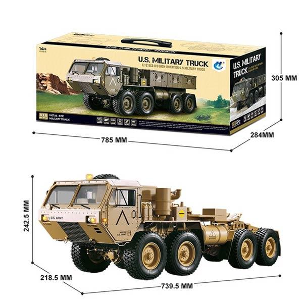 Toyan Military Truck 1/12 2.4G RWD RC Car 4 Stroke Methanol Engine OFF-Road Vehicle - enginediy