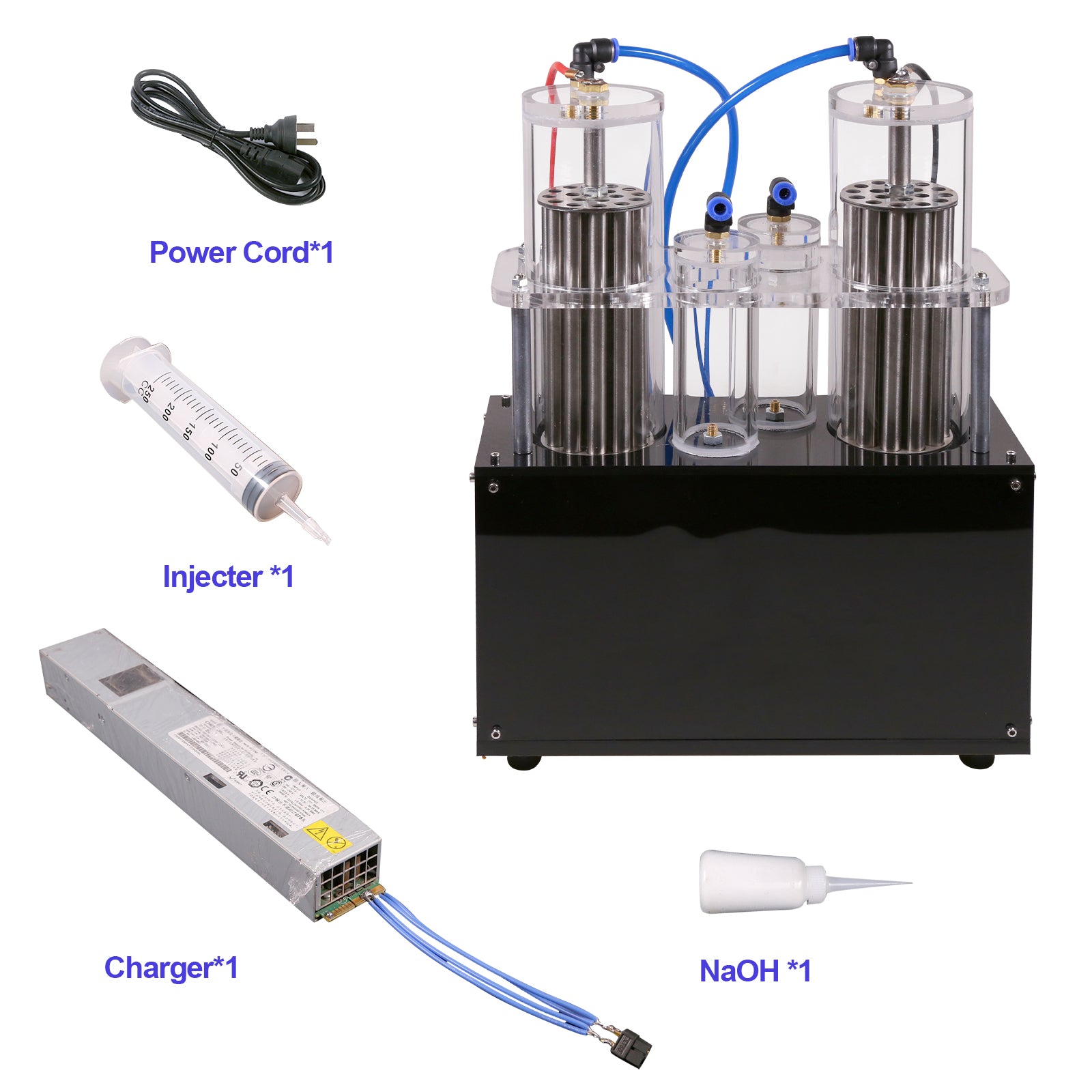 Water Electrolysis Machine - Oxygen Generator - Water Electrolysis Device with Double Outlet (Hydrogen and Oxygen Separated) - Enginediy