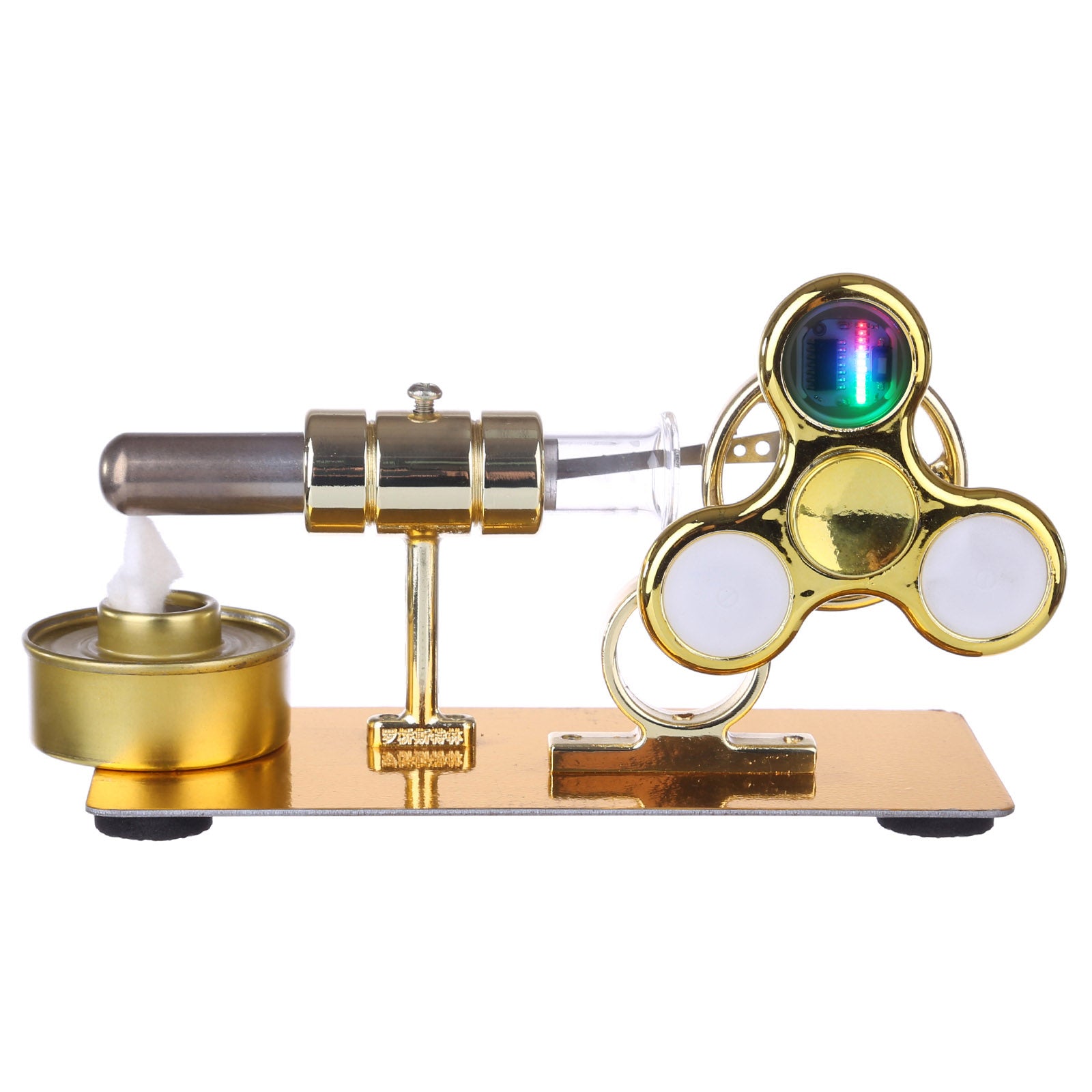 Stirling Engine Model with Luminous Gyroscope Physical Experiment Sterling Engine Creative Gift