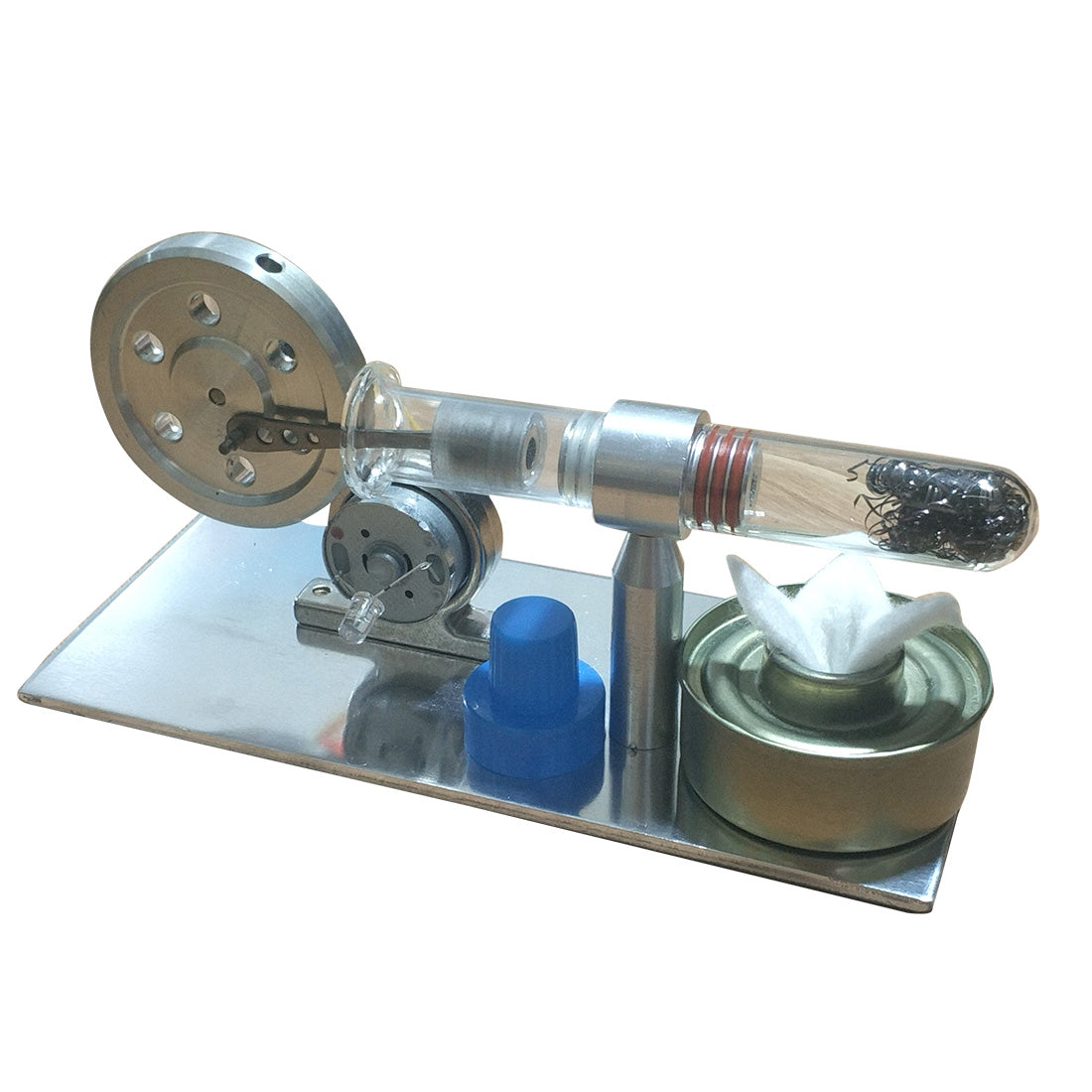 Single Cylinder Stirling Engine Experimental Generator Model