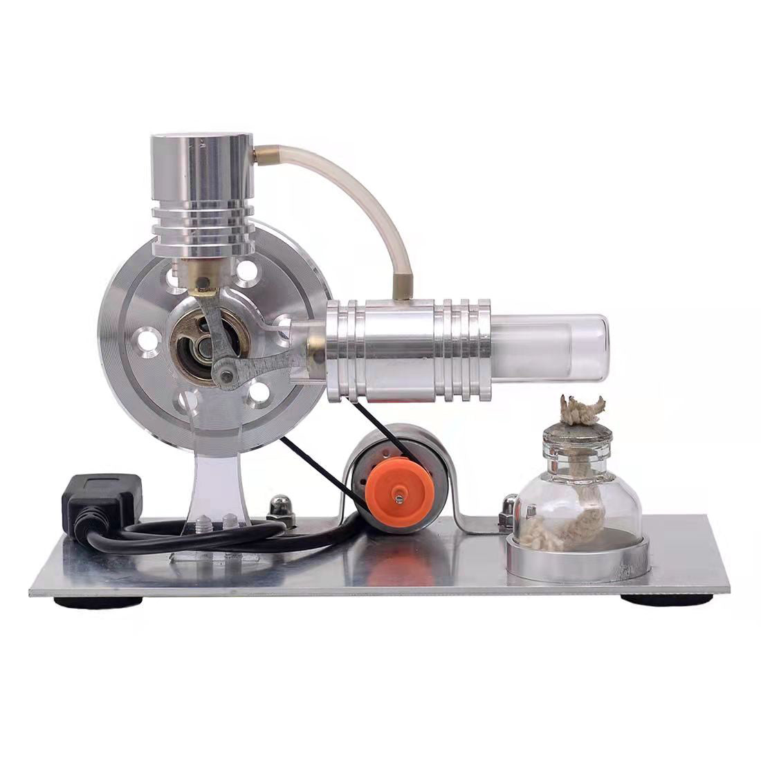 L-shape Stirling Engine Model with USB Connector and Night Light