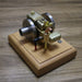 2.6cc Water-cooled Mini Gasoline Engine Model with Wooden Base - enginediy