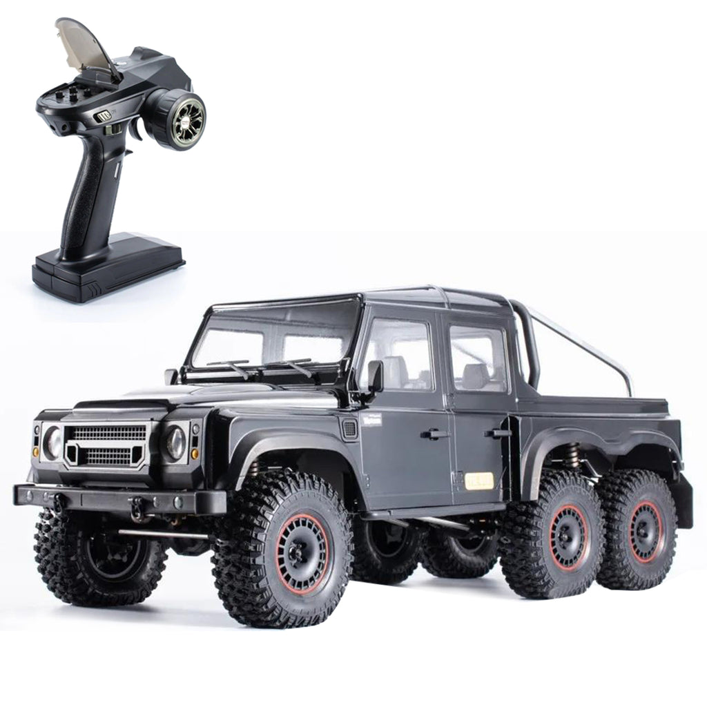 YK 6101 1/10 RC Truck Six-Wheel Pickup Simulated Off-road Clawer with  Linkage Light Differential Lock Speed Transmitter Model Car