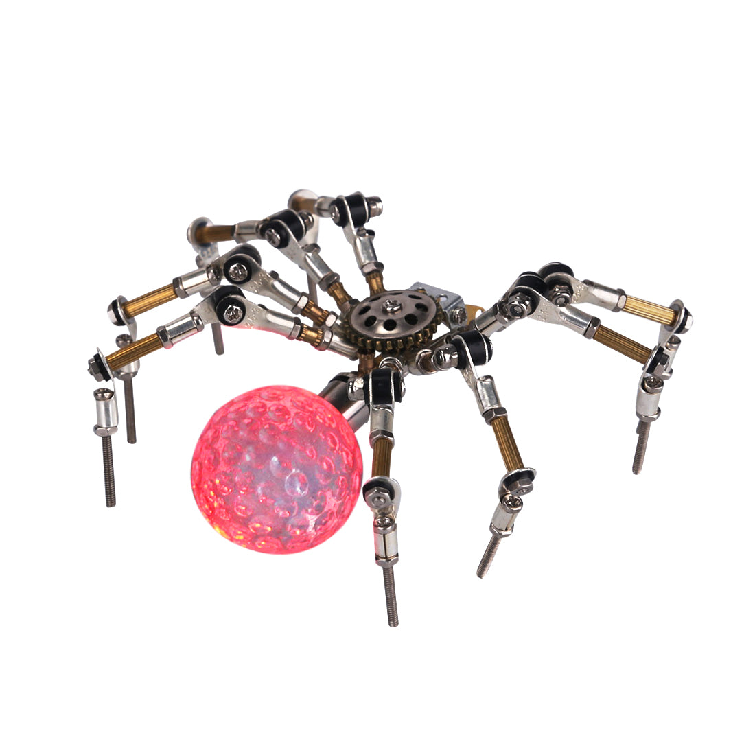 3D Metal Spider Model DIY Kits with 3CM Glowing LED Crystal Ball -270PCS+