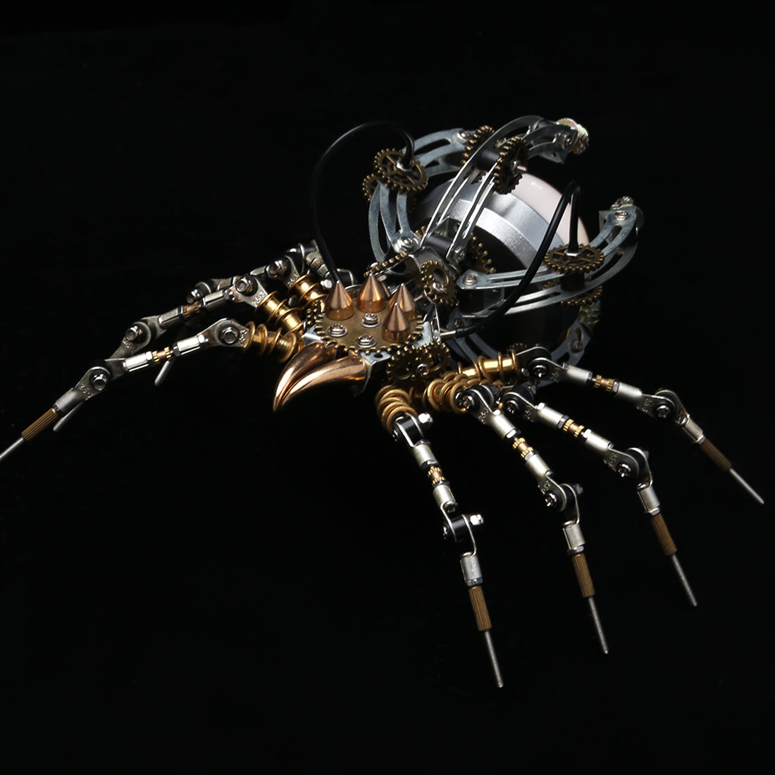 512PCS Metal DIY Assembly Toys Mechanical Spider with Lamp