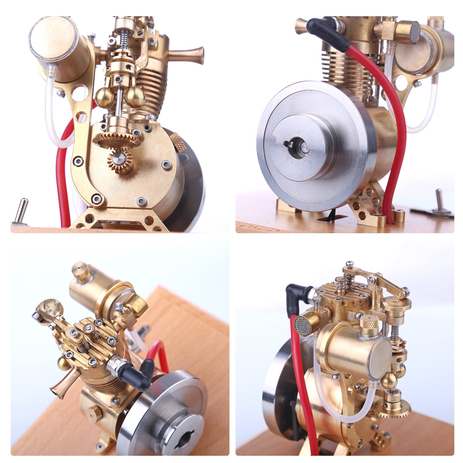 M19 1.6cc Mini SAM Hit and Miss 4 Stroke Vertical Gas Engine Internal Combustion Engine Model with Flying Ball Speed Limiter