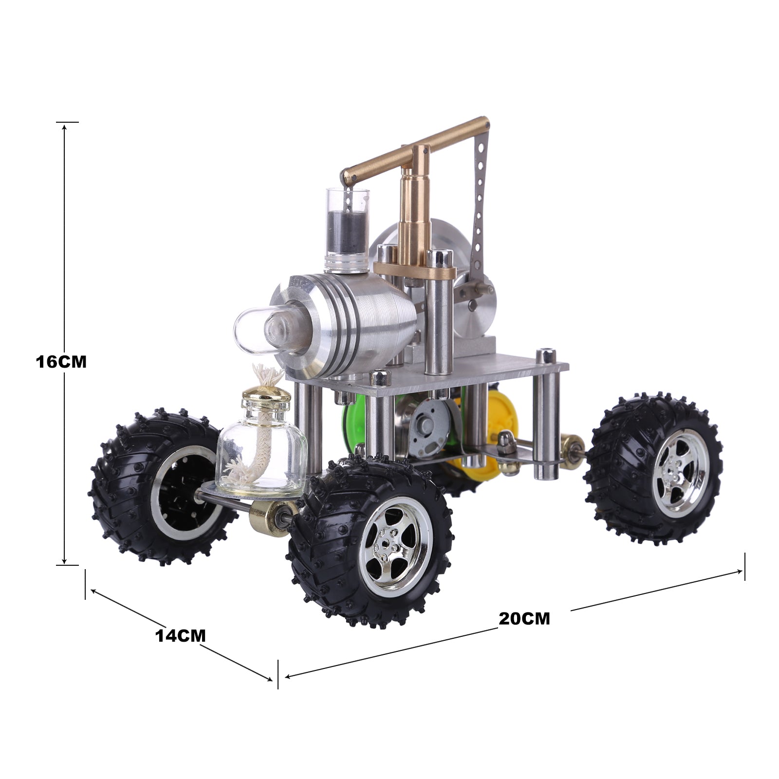 Balance Type Hot Air Single Cylinder Stirling Engine Car Model Science Experiment Educational Toy