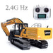 1: 16 2.4 RC Excavator Simulation Hydraulic Drive Grab All Alloy Engineering Vehicle Model - enginediy