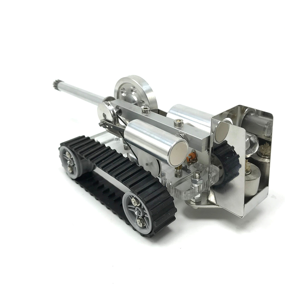 Hot Air Stirling Engine Model Crawler Tank Physical Experiment Educational Toy