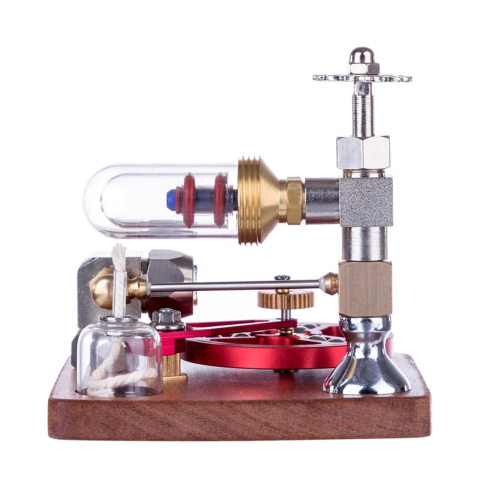 ENJOMOR Speed-Controlled Single Cylinder Stirling Engine Model with Ball Bearing Flywheel - STEM Toys