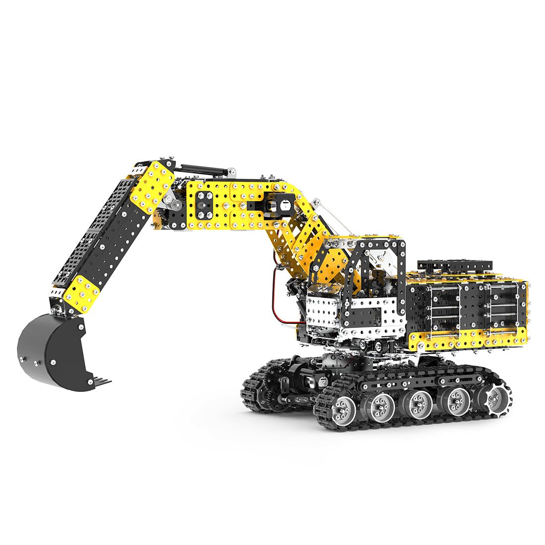 3D Metal Puzzle RC Excavator Model Kit 2.4G 12CH Metal Simulation of Alloy Excavator Construction Vehicle Model Construction-2544PCS