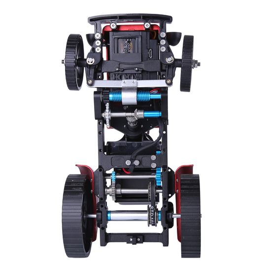 Teching Mini APP RC Tractor  Metal Romote Control Model Tractor in Red DIY Assembly Kit Educational Toy Gifts Collection - Enginediy - enginediy