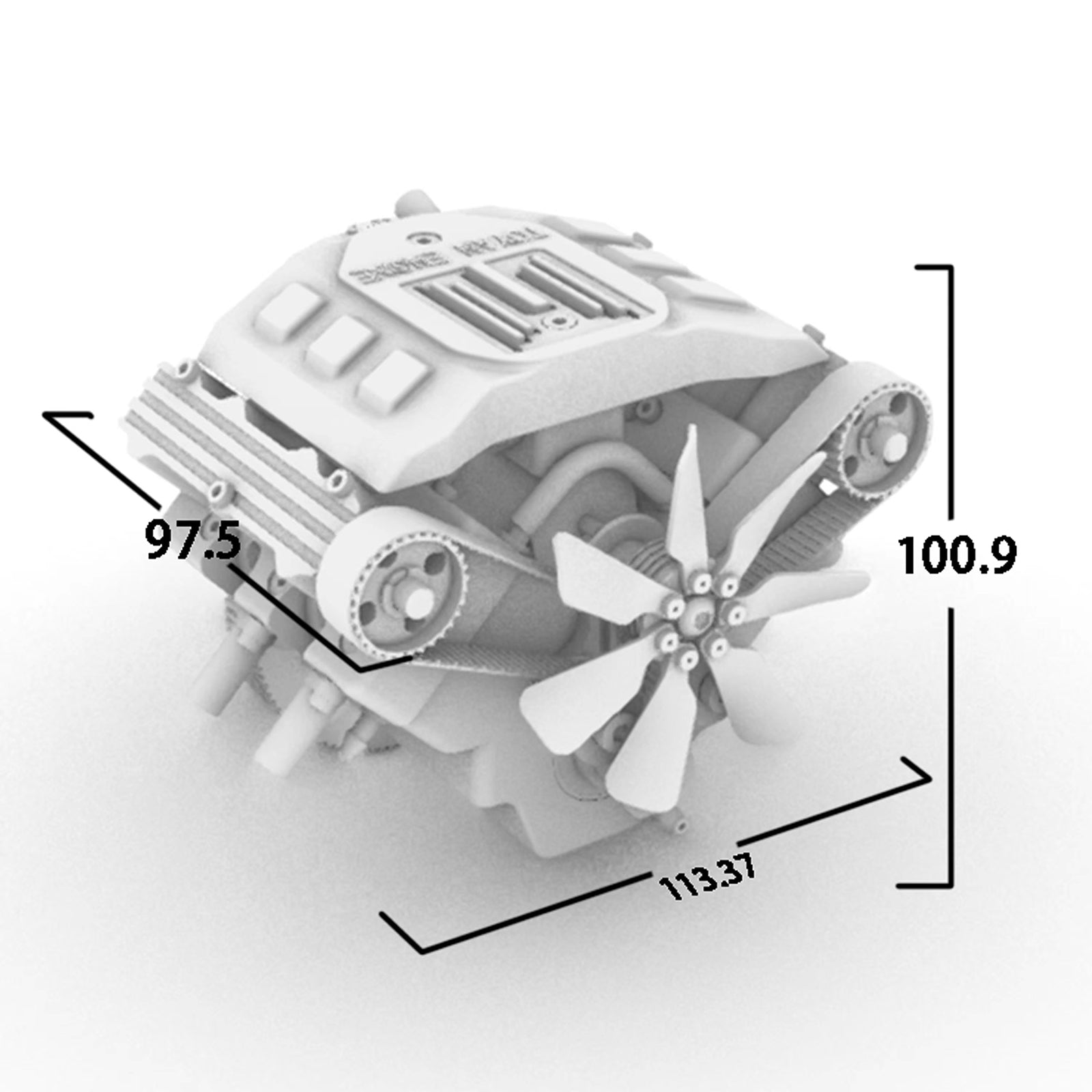 TOYAN Model Engine V4 FS-V400WA 14cc 4 Cylinder 4 Stroke Water-cooled Methanol RC Engine Model - Upgraded Version