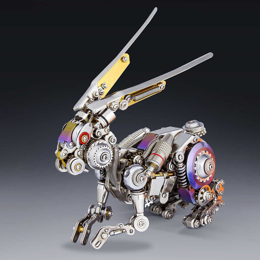 3D Puzzle DIY Model Kit Jigsaw Metal Punk Mechanical Rabbit Model Mechanical Assembly Crafts-500PCS