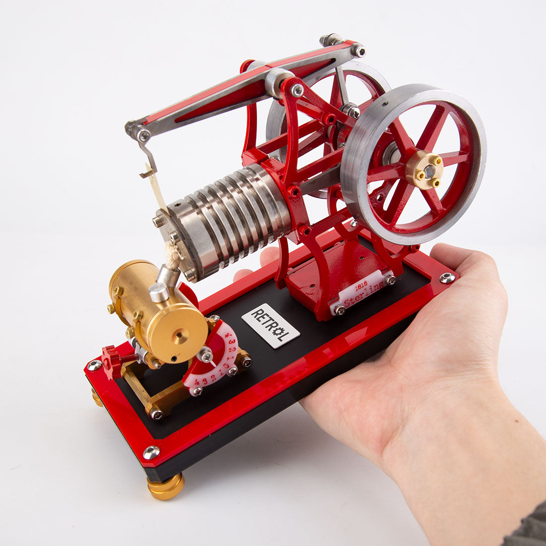 RETROL VE-01 Crossbeam Vacuum Engine Model Flame Eater External Combustion Engine Educational Toys Gifts